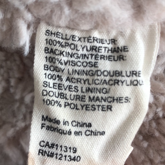 cognac brown faux leather coat - Picture 2 of 2